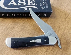 CASE XX New 27734 Smooth Black Micarta Handle 1 Blade Russlock Knife/Knives - Picture 1 of 1