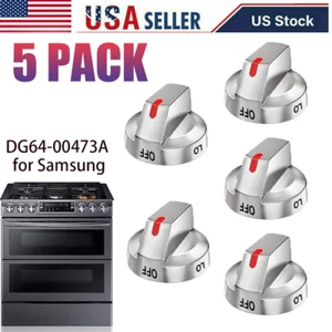 Set of 5 Gas Burner Control For Samsung Range Oven DG64-00473A Stove Oven Knob - Picture 1 of 13