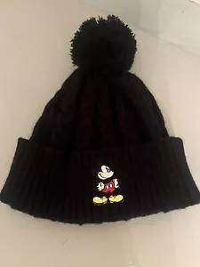 Boy Girl Disney Mickey Mouse Hat Black Beanie Snow winter cold - Picture 1 of 3
