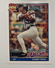 1991 Topps Sammy Sosa #414 40 Years Of Baseball Error Card Wrong Birthday
