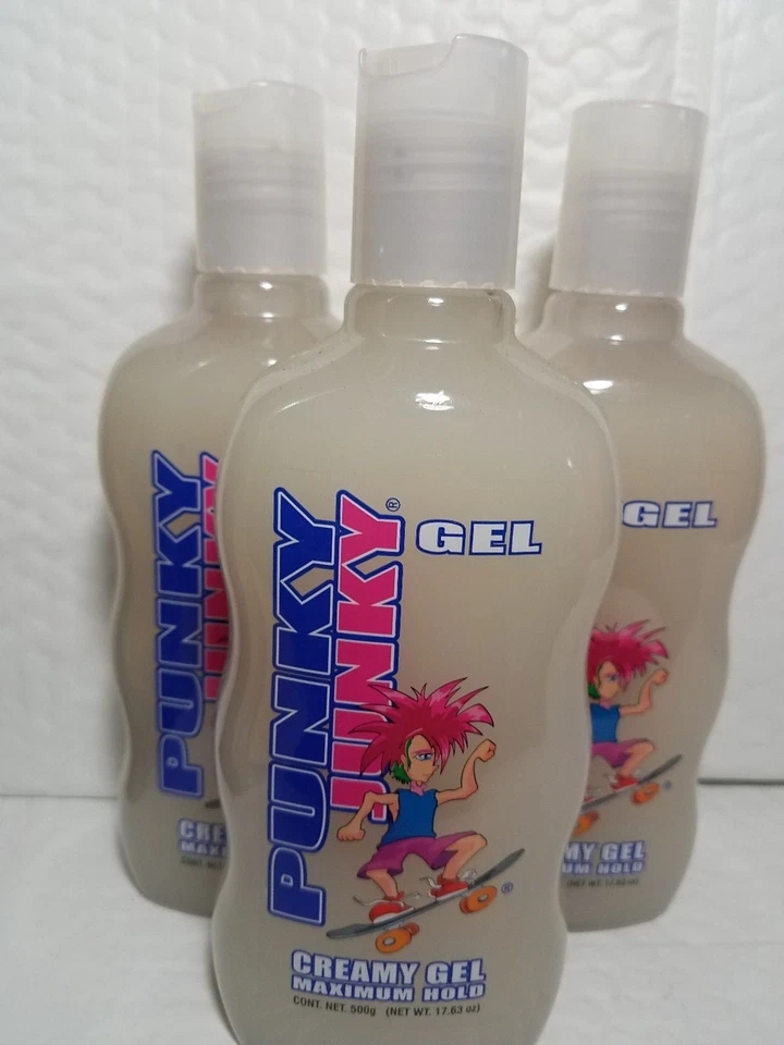 2x Punky Junky Creamy GEL Max Hold White Unisex Styles Wet LOOK 17.63oz