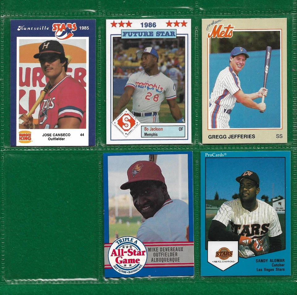 Minor League Baseball  SINGLES - 1985 BK - 1986 SL - 1987 CC - 1988 1989 PC - Image 1 of 1