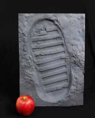 Apollo 11 Moon boot Print by SD Studios FULL SIZE! NOT A SCULPTURE!!! WHAT???!!! - Image 1 of 4