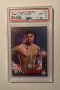 Shakur Stevenson PSA 10 ROOKIE CARD (RC) 2017 Seidman’s Boxing Cards…RARE