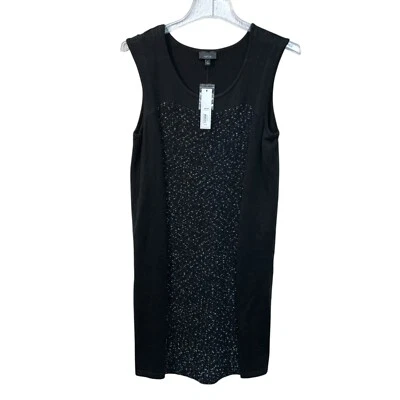 XL APT9 Mujer Tejido Suéter Cuello Redondo Vestido Negro/Blanco Sublimación Cachicho Foto 1 de 4