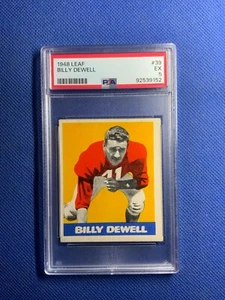 1948 Leaf BILLY DEWELL Chicago Cardinals Football PSA 5 Ex - Picture 1 of 2