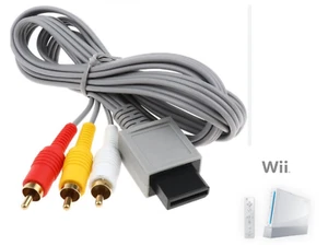 Nintendo Wii RCA Composite Lead Video AV Cable For Games Console 6 ft 1.8m Grey - Picture 1 of 1