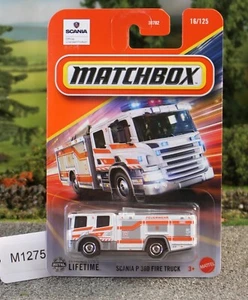 Matchbox White Scania P 360 Fire Truck Engine #16 JBP52 FNQHotwheels M1275 - Picture 1 of 6