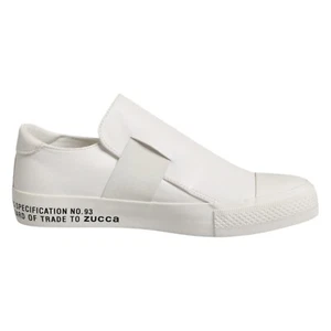 Scarpe ZUCCA bianche slip on tela sneakers basse donna EU38,5 / US8 RRP 320usd - Foto 1 di 9
