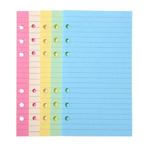 Insertos para cuadernos de 50 páginas A6 6 agujeros recargas de papel forrado insertos de papel encuadernación A6 - Imagen 1 de 12