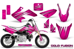 HONDA CRF 50 GRAPHICS KIT CREATORX DECALS STICKERS COLD FUSION PINK - Picture 1 of 1