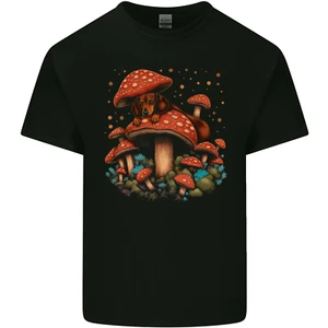 Camiseta top de algodón Dachshund With Mushrooms perro para hombre - Imagen 1 de 3