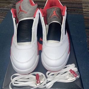 Nike Air Jordan 5 Retro Low Fire Red 2016 819171-101 Men’s Size 12 - Picture 1 of 8