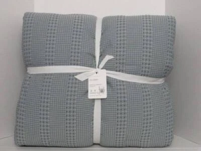 Edredón Pottery Barn de algodón panal completo color cambray reina nuevo con etiquetas Foto 1 de 4