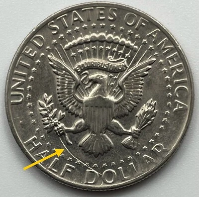1979 Kennedy Half Dollar Mint Error. NICE Debris Strikethrough Reverse! KHD-023 - Image 1 of 4
