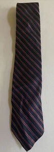 Robert Talbotts Vintage 80's Men’s Tie Red Blue Rep Stripe Excellent One Owner - Picture 1 of 4