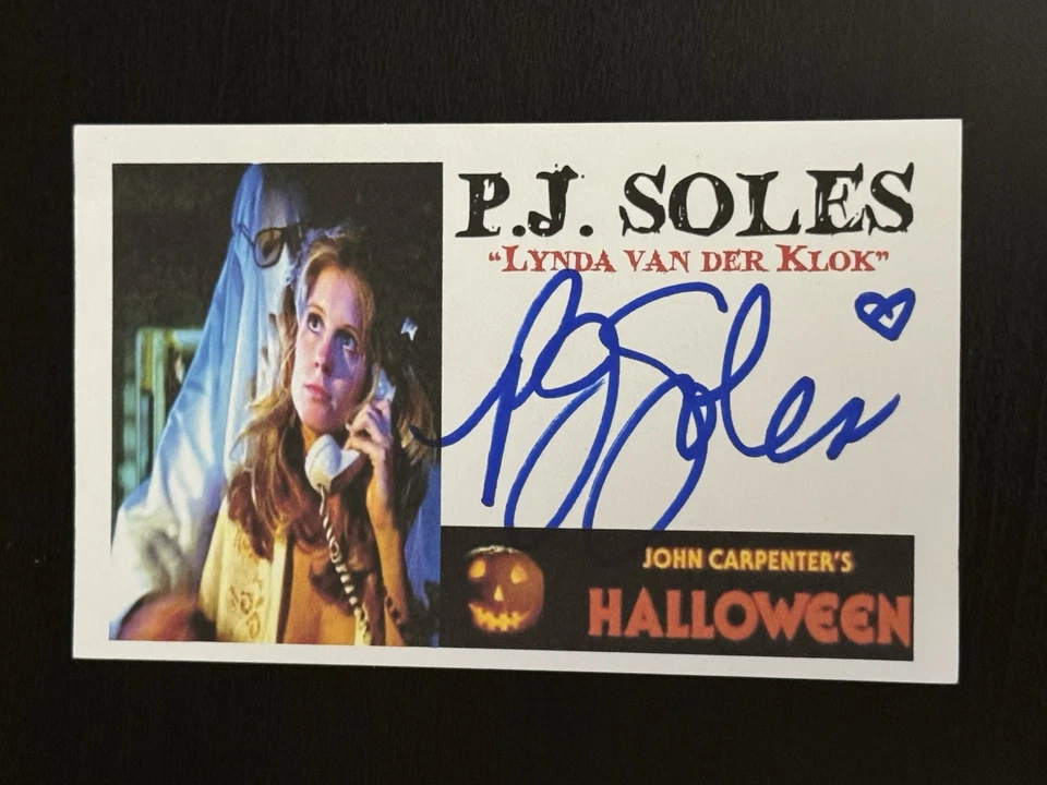 P.J. SUELAS FIRMADAS 3 X 5 TARJETA ÍNDICE HALLOWEEN, CARRIE, THE DEVIL’S RECHACE Foto 1 de 1