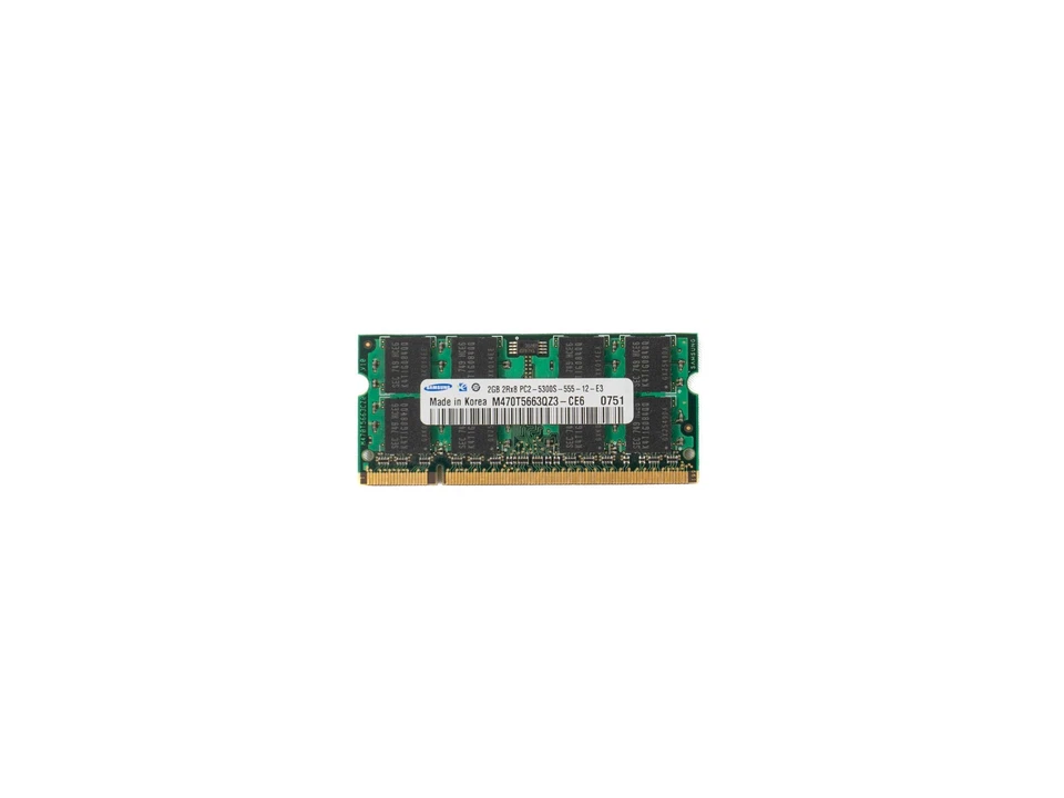 ✅ Memoria RAM DDR2 2GB 667MHz PC2-5300 SO-DIMM Samsung per Notebook e Laptop - Immagine 1 di 2