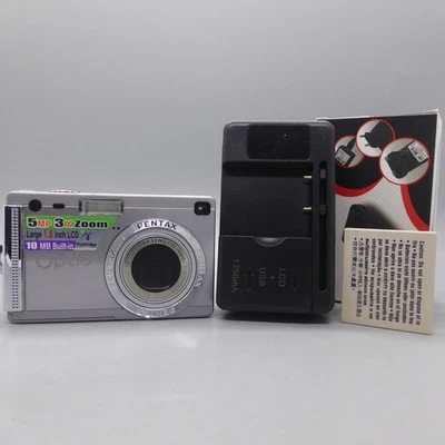 Pentax Digital Camera Optio S5i 5.0MP Silver Tested With Battery and Charger - Image 1 of 4