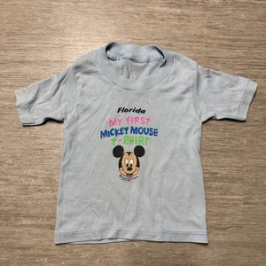 Vintage 80s Disney Mickey Mouse Florida My First Mickey Toddler Shirt 18M - Picture 1 of 7