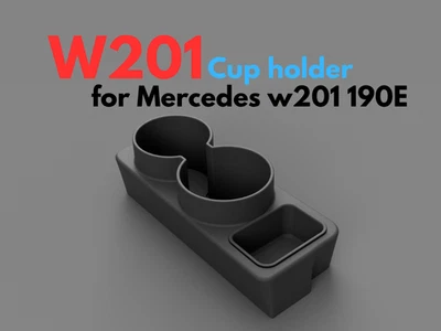 Porte-gobelet 3D Mercedes W201 pratique / Handy Mercedes W201 Cup Holder 🚗☕ - Photo 1/4