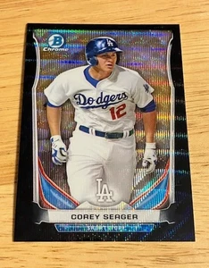 Corey Seager Prospekt RC 2014 Bowman Draft CHROM BLACK WAVE REFRAKTOR - Bild 1 von 2