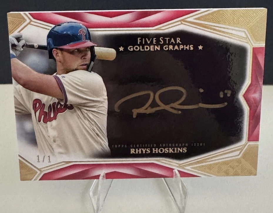 1/1 ‘19 Topps Five Star Golden Graphs Rhys Hoskins #GG-RH SuperFractor Phillies - Image 1 of 4
