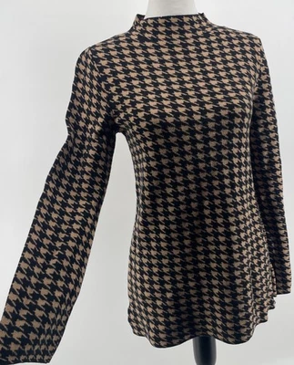 Suéter Ann Taylor Marrón y Negro Para Mujer Pequeño Clásico Old Money Preppy Foto 1 de 4