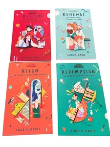 Lot Of 4 Luke H Davis Paperback Risen Hope Books Christian Ages 12-18 Reign - Foto 1 di 2