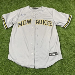 Christian Yelich Milwaukee Brewers Nike Trikot Herren Medium grau genäht MLB - Bild 1 von 14
