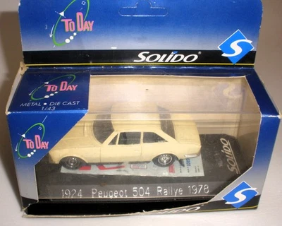 PEUGEOT 504 RALLYE 1978 COCHE DE RALLY + CALCOMANÍAS SIN USAR TRANSFERENCIAS 1:43 SOLIDO 1924 Foto 1 de 4
