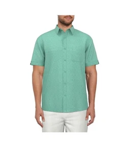 Cafe Luna Men’s Crosshatch Print Short Sleeve Shirt, Size 3XL - Picture 1 of 6