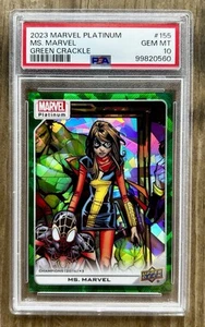 🔥MS. Marvel🔥2023 Marvel Platinum Green Crackle /99 PSA 10 Gem Mint 💎 Low Pop! - Bild 1 von 2