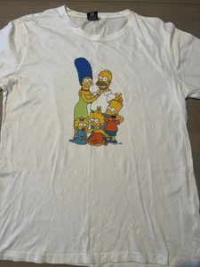 Simpsons Family White Tee Size L ~ 20th Century Simpsons Classic - Picture 1 of 2