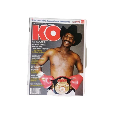 1983 August KO Knockout Boxing Magazine Michael Spinks Rappaport Bumphus Breland - Image 1 of 4