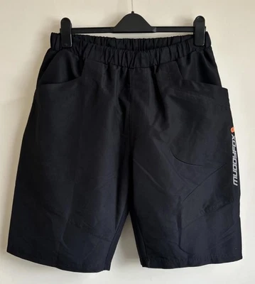 Woven Muddyfox XL Men’s Cycle Casual Shorts Pockets Padded Inside Black - Image 1 of 4
