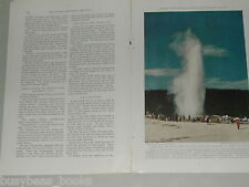 1940 magazine article about YELLOWSTONE National Park, Wyoming, color photos