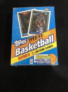 1992-93 Topps Basketball Series 1 Box Factory Sealed 36 Wax Packs Jordan Gold - Picture 1 of 7