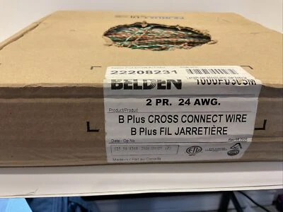 Belden B Plus Cross Connect Wire 2 PR 24 AWG 1000ft - Image 1 of 4