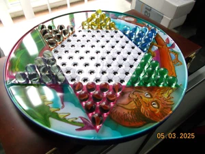 Cardinal Premier Edition Chinese & Reg. Checkers Metal Board Set, 60 Ribbon Cats - Picture 1 of 14
