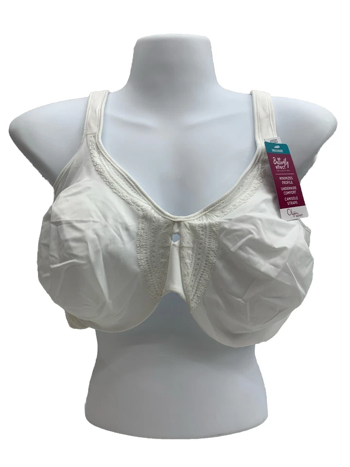 Olga Womens Butterfly Effect Minimizer Bra Size 40ddd Style 35912 White
