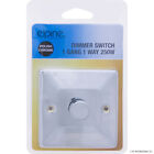 New Chrome Polish Single Light Dimmer Switch 1 Gang 1 Way On/Off Fixing Screw
