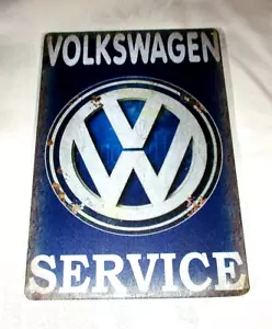 VOLKSWAGEN VW SERVICE Distressed-Finish Metal Sign #2 - NEW - Picture 1 of 1