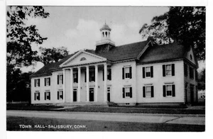Postcard Salisbury CT Town Hall Building Not Postmarked Conneticut-67 - Picture 1 of 2