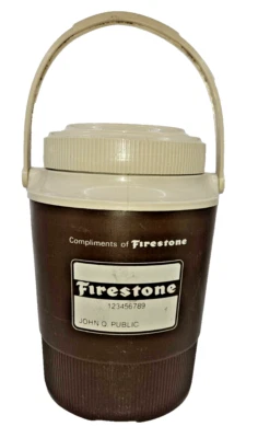 FIRESTONE Gott Rubbermaid Aislado Térmico 1/2 Galón Jarra Enfriador 1502 Marrón Foto 1 de 4