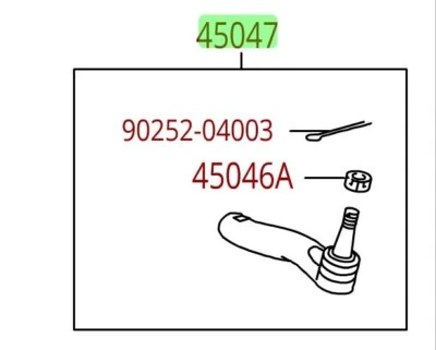 Extremos de barra de amarre exterior originales OEM Toyota Tundra 07-19 Sequoia 08-19 Foto 1 de 2