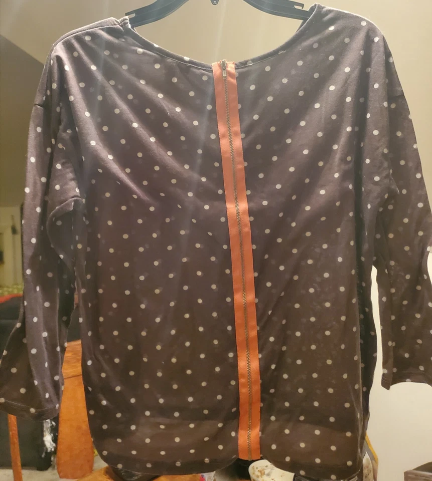 Camiseta Top Delias Lunares Manga 3/4 Juniors L Cremallera Elástica en Contraste Foto 1 de 4