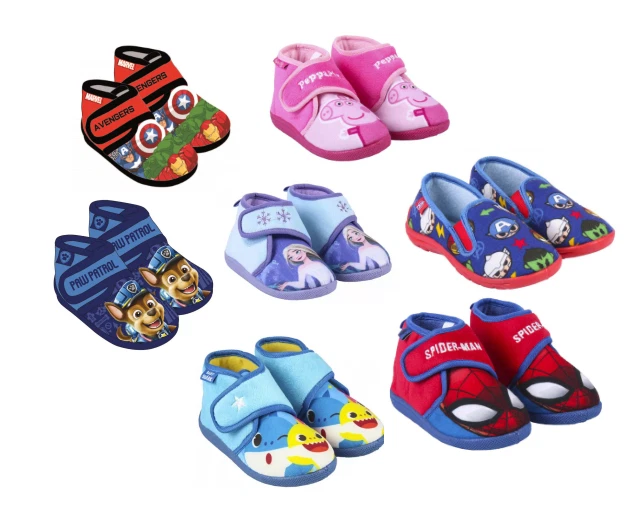 OFFICIAL LICENSED Children's Kids Official Branded Character Slip On Slippers Infant Boys Girls