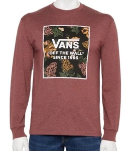 T-shirt bordeaux Vans scatola da giardino uva fungo da uomo manica lunga taglia 2XL - Foto 1 di 3