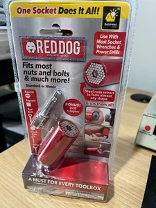 Enchufe rojo para perro como se ve en la televisión con adaptador de taladro adicional uso con la mayoría de los enchufes - Imagen 1 de 2